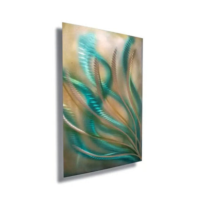 Ocean Wall Art Titled "Deep Fusion" - Modern Elements Metal Art - ME9739SG