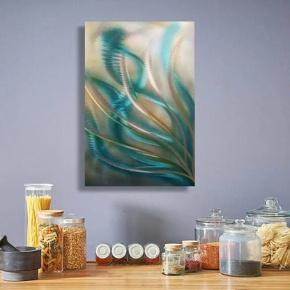 Ocean Wall Art Titled "Deep Fusion" - Modern Elements Metal Art - ME9739SG