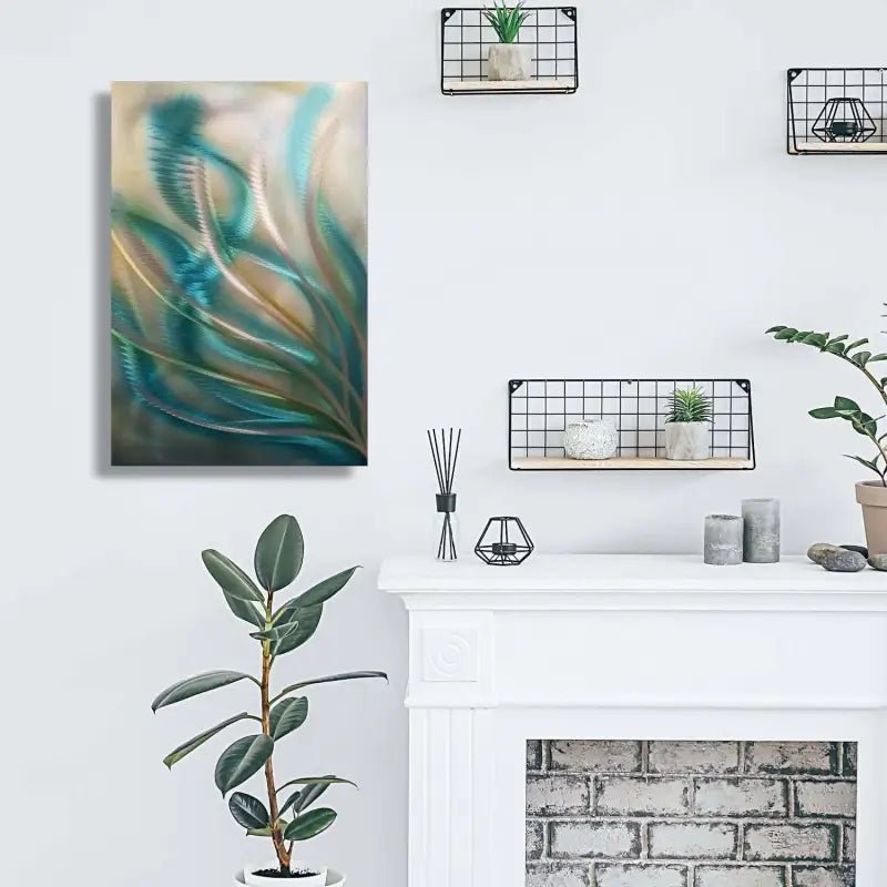 Ocean Wall Art Titled "Deep Fusion" - Modern Elements Metal Art - ME9739SG