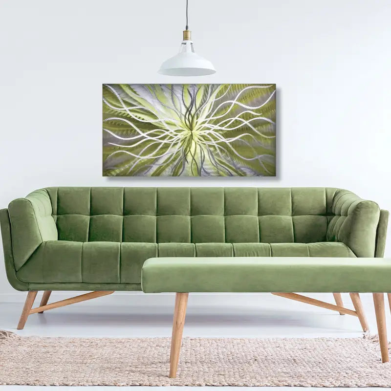 Olive Green Wall Art Titled Radiation £109.99 Christopher Henderson