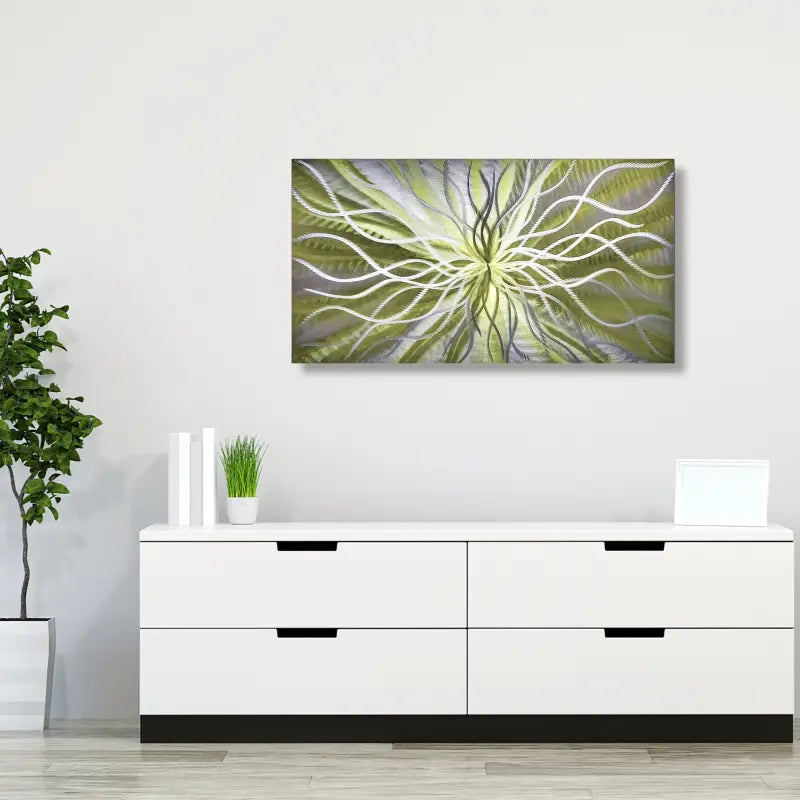 Olive Green Wall Art Titled Radiation £109.99 Christopher Henderson