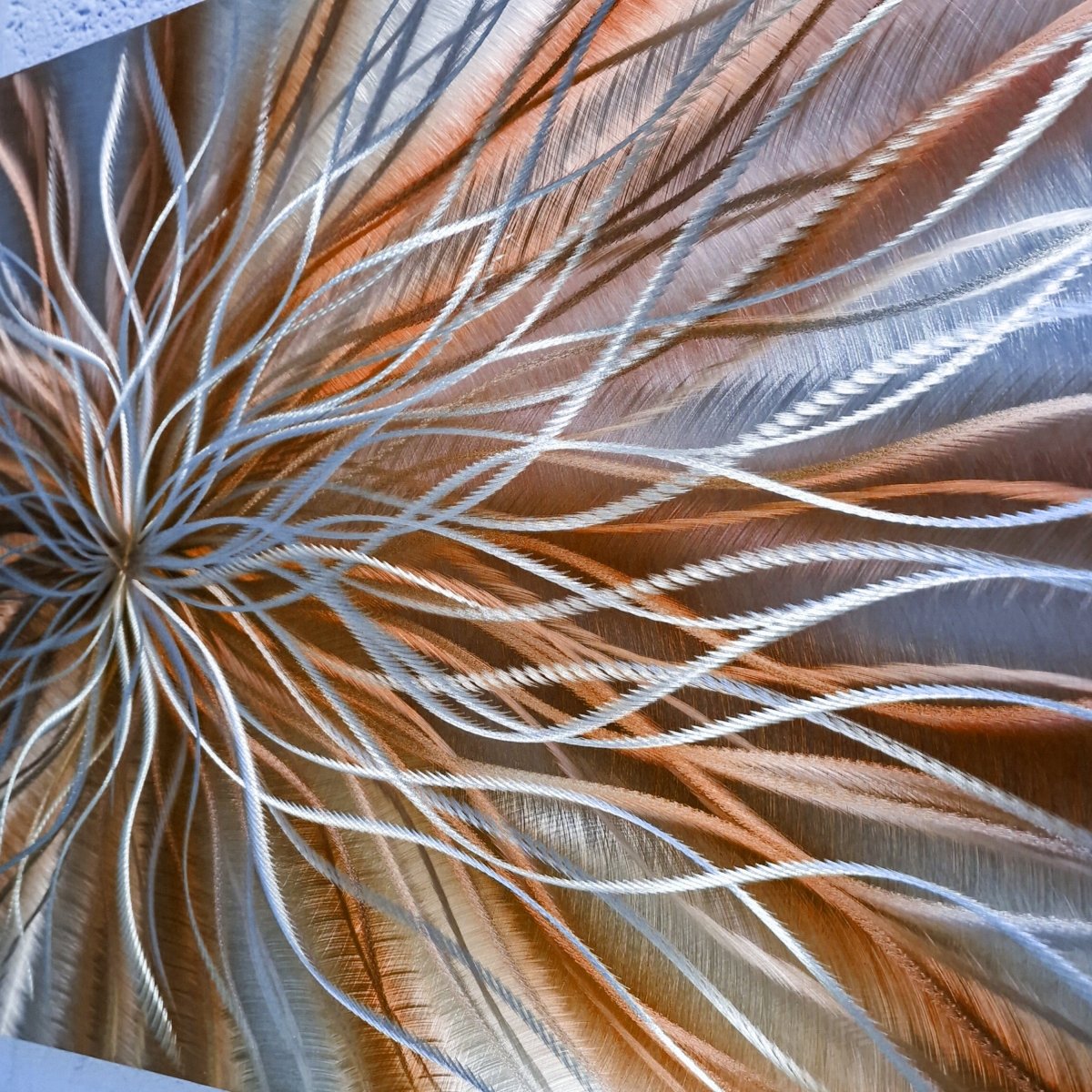 Orange Large Metal Wall Art – Set of 4 Abstract Wall Sculptures – Modern Gallery Decor - Modern Elements Metal Art - INV63762SX