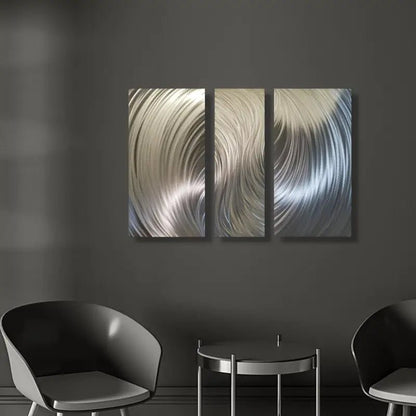 Oversized Wall Art Titled "Zeus" (Set of 3) - Modern Elements Metal Art - ME960TN
