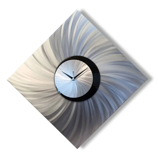 Large Wall Clock Titled "Orthodox" (Silver Edition) - Modern Elements Metal Art
