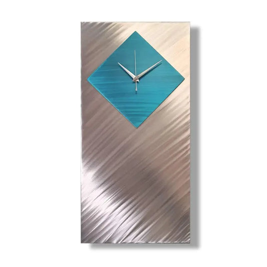 Pandora | Large Wall Clock | Cyan Silver Modern Art £167.99 Christopher Henderson