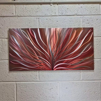 Fire Metal Wall Art Sculpture Titled Modern Flame