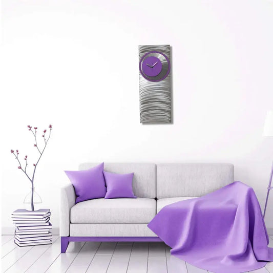 Puple Clock Titled ’Synergy’ £149.99 Christopher Henderson