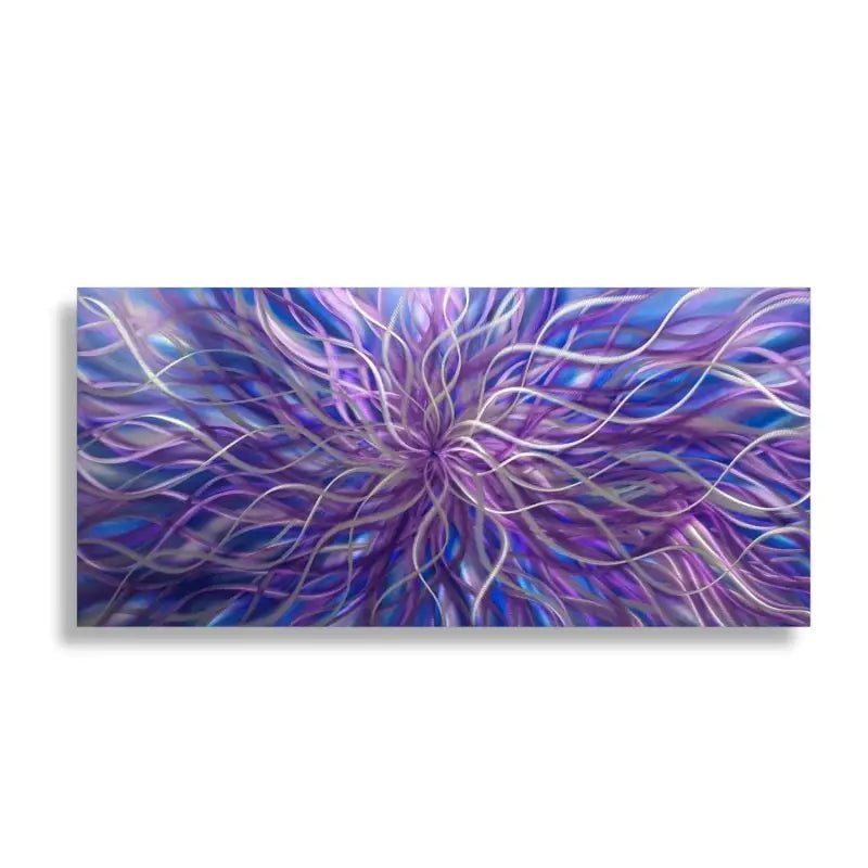 Purple Metal Wall Art Titled "Radiation" - Modern Elements Metal Art - MEJD890L