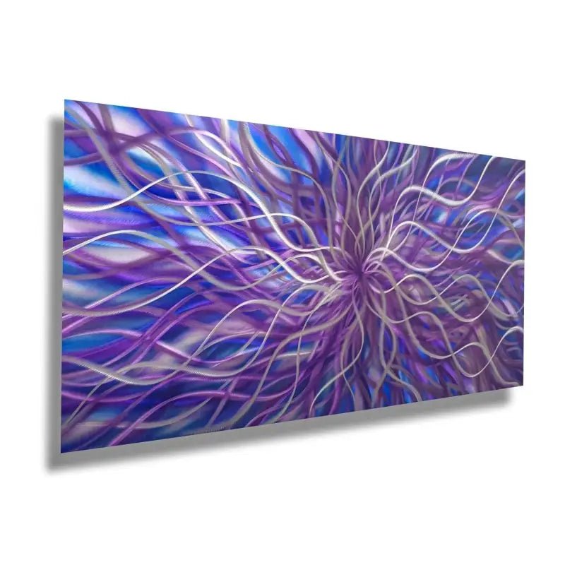 Purple Metal Wall Art Titled "Radiation" - Modern Elements Metal Art - MEJD890L