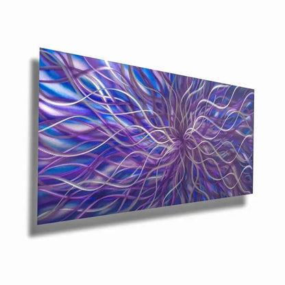 Purple Metal Wall Art Titled "Radiation" - Modern Elements Metal Art - MEJD890L