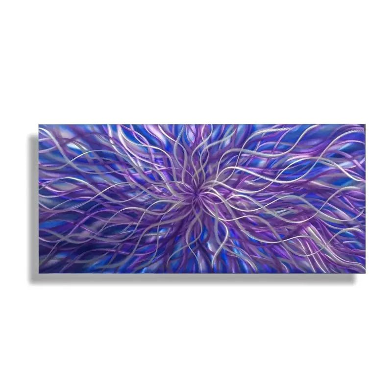 Purple Metal Wall Art Titled "Radiation" - Modern Elements Metal Art - MEJD890L