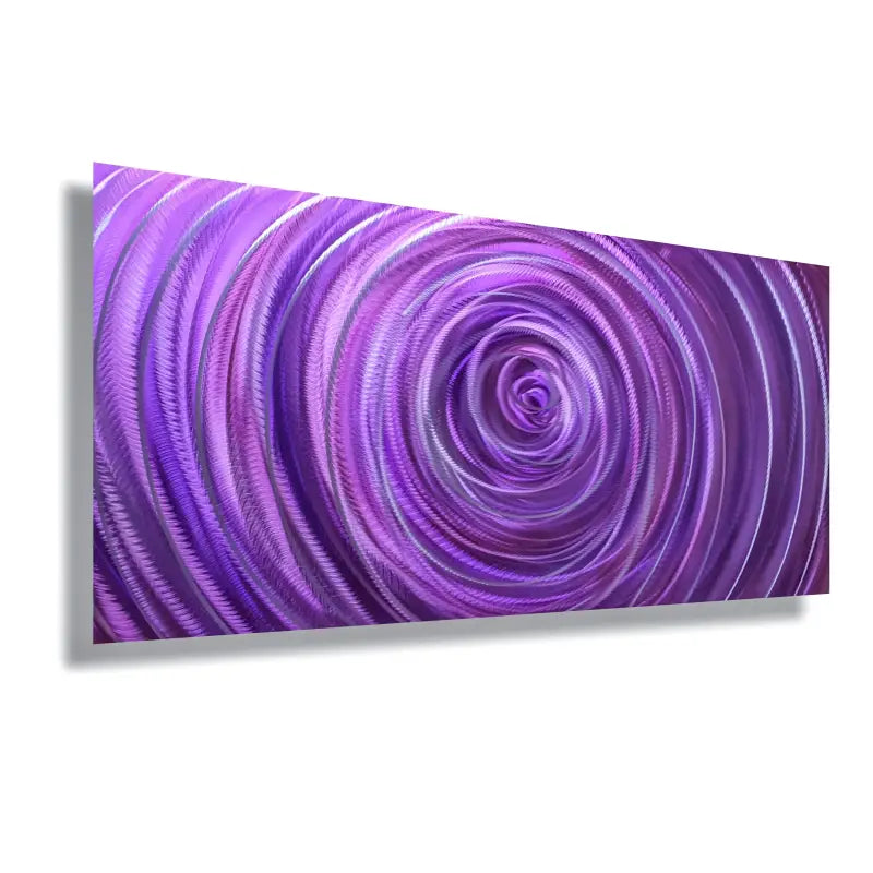Purple Metal Wall Art Titled "Wormhole" - Modern Elements Metal Art