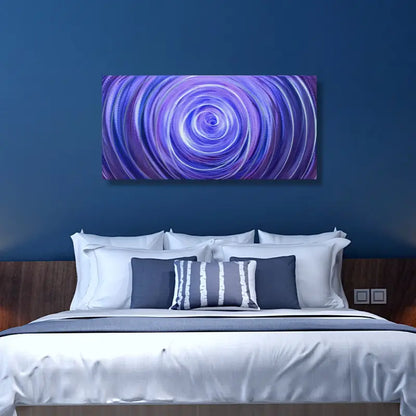 Large Metal Wall Art Titled "Wormhole" (Purple & Blue Edition) - Modern Elements Metal Art