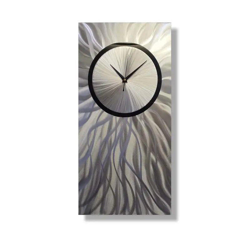 Quirky Clock Titled "Nova" - Modern Elements Metal Art - ME07562K