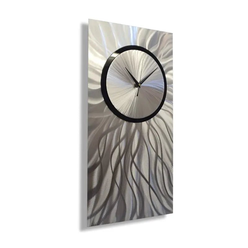 Quirky Clock Titled "Nova" - Modern Elements Metal Art - ME07562K