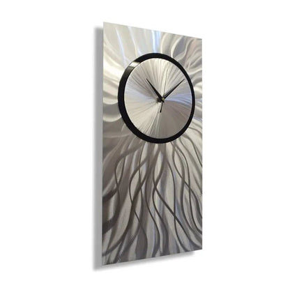 Quirky Clock Titled "Nova" - Modern Elements Metal Art - ME07562K