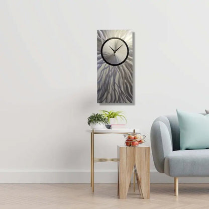 Quirky Clock Titled "Nova" - Modern Elements Metal Art - ME07562K