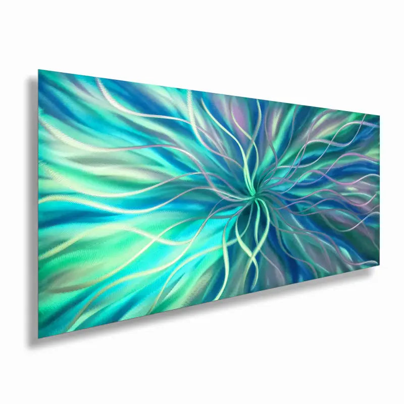 Radiation | Purple/Magenta Modern Wall Decor | Metal Teal & Mid Blue / 900 x 450mm Christopher Henderson