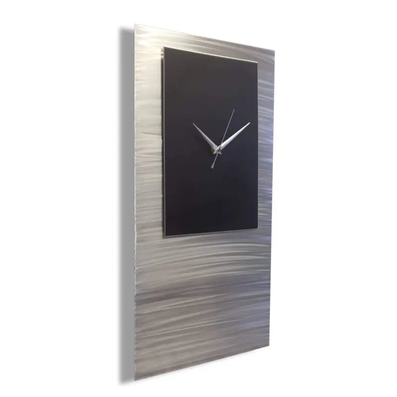 Rectangular Wall Clock Titled "Proteus" - Modern Elements Metal Art