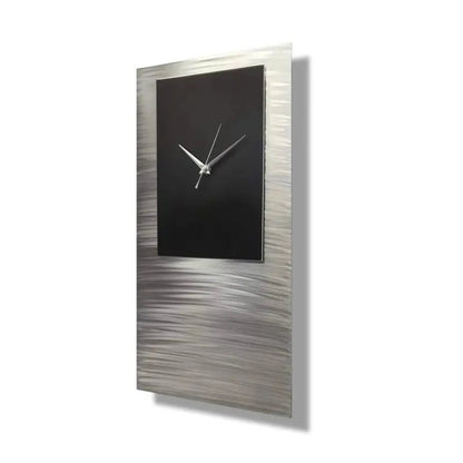 Rectangular Clock Titled "Proteus" - Modern Elements Metal Art - MO96UN2