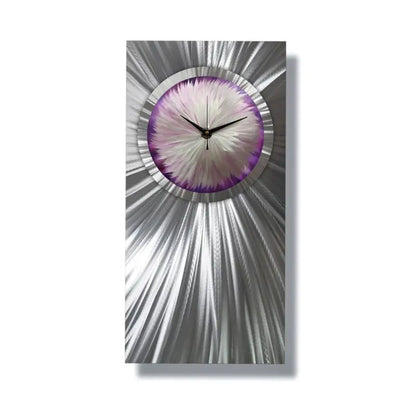 Rectangular Wall Clock Titled "Floryce" - Modern Elements Metal Art - ME057378NV