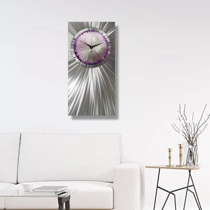 Rectangular Wall Clock Titled "Floryce" - Modern Elements Metal Art - ME057378NV - 2