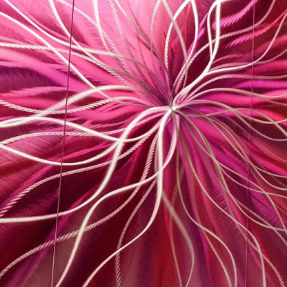 Red 3 Piece Metal Wall Art Titled "Radiation" - Modern Elements Metal Art - ME46582