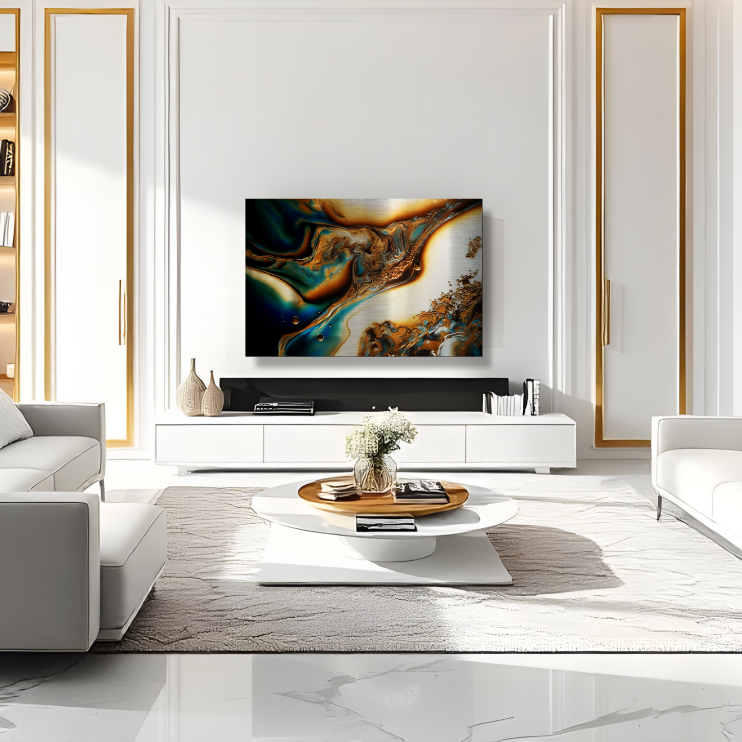 Eternal Drift- Modern Metallic Art Print