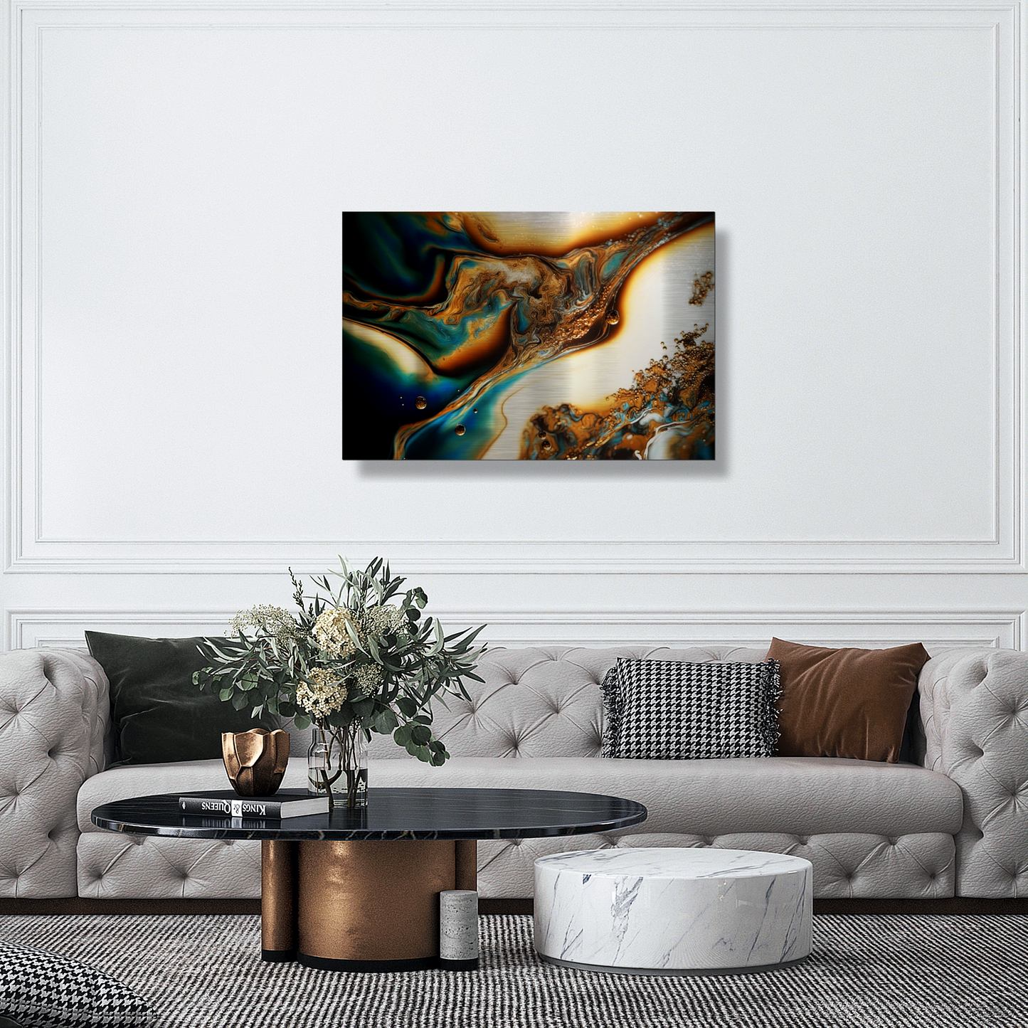 Eternal Drift- Modern Metallic Art Print