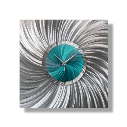 Unique Large Wall Clock Titled ’Novel’ £149.99 Teal Christopher Henderson