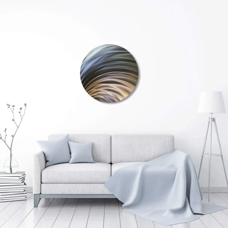 Round Metal Wall Art Titled "Cyllene" - Modern Elements Metal Art - MJ8520KA