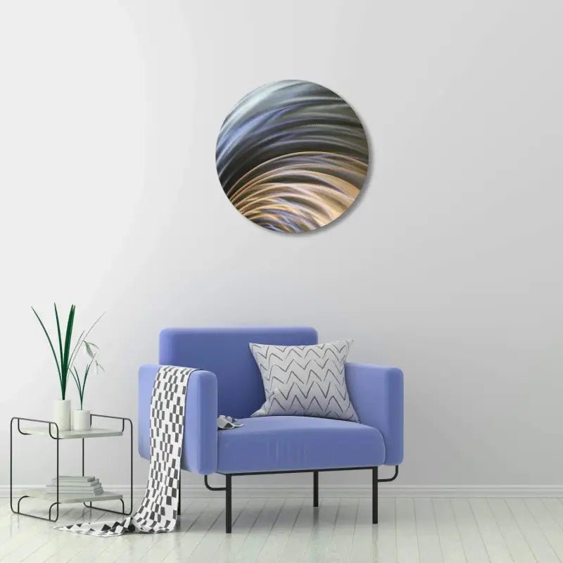 Round Metal Wall Art Titled "Cyllene" - Modern Elements Metal Art - MJ8520KA
