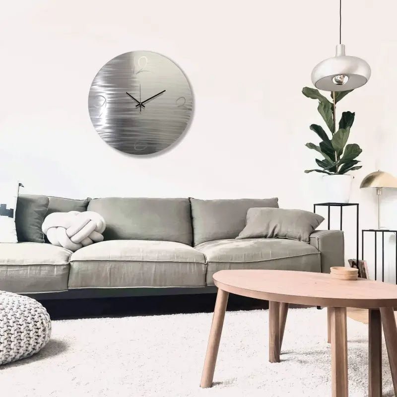 Round Wall Clock Titled "Eupheme" - Modern Elements Metal Art - ME88937HY
