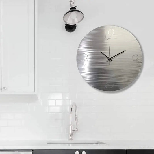 Round Wall Clock Titled "Eupheme" - Modern Elements Metal Art - ME88937HY