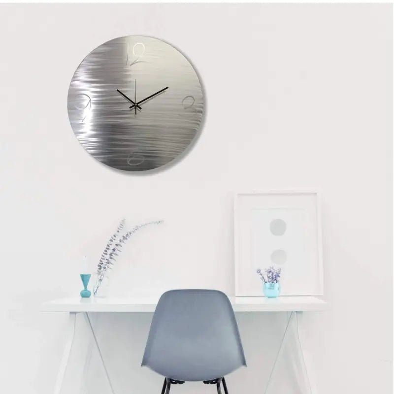 Round Wall Clock Titled "Eupheme" - Modern Elements Metal Art - ME88937HY
