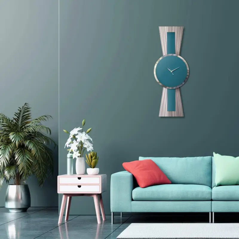 Sentinel | Large Metal Wall Clock | Teal Art Decor £220.99 Christopher Henderson