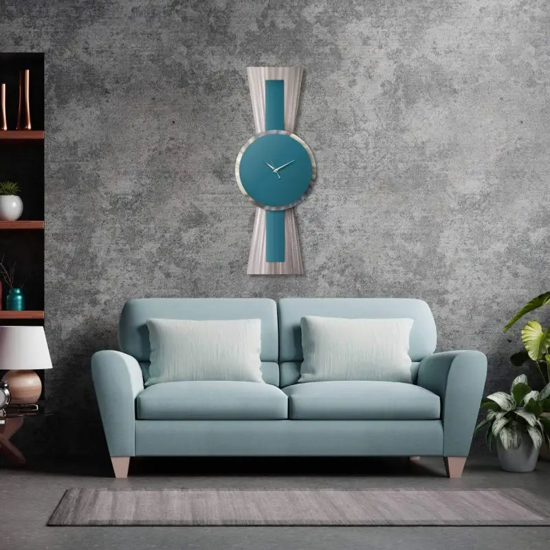 Sentinel | Large Metal Wall Clock | Teal Art Decor £220.99 Christopher Henderson