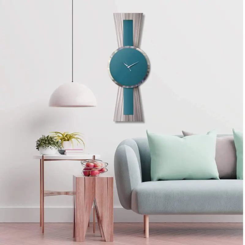 Sentinel | Large Metal Wall Clock | Teal Art Decor £220.99 Christopher Henderson