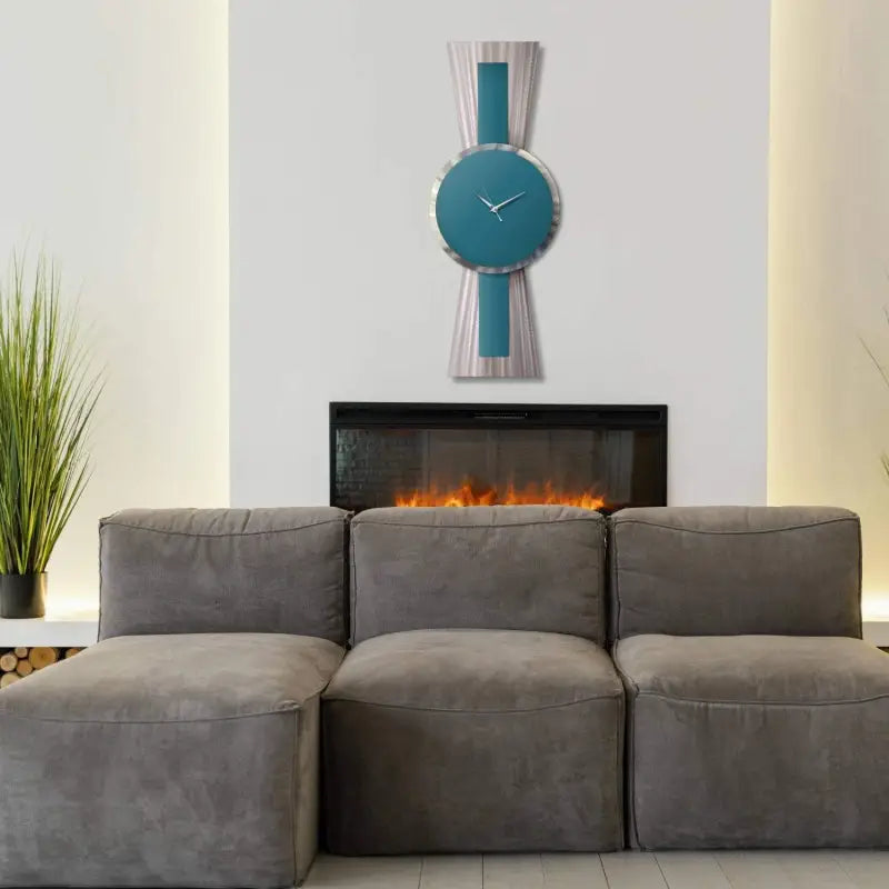 Sentinel | Large Metal Wall Clock | Teal Art Decor £220.99 Christopher Henderson