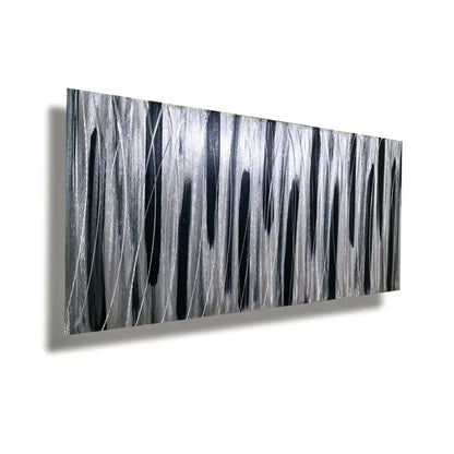 Silver and Black Wall Art Titled Stroke of Brilliance Christopher Henderson