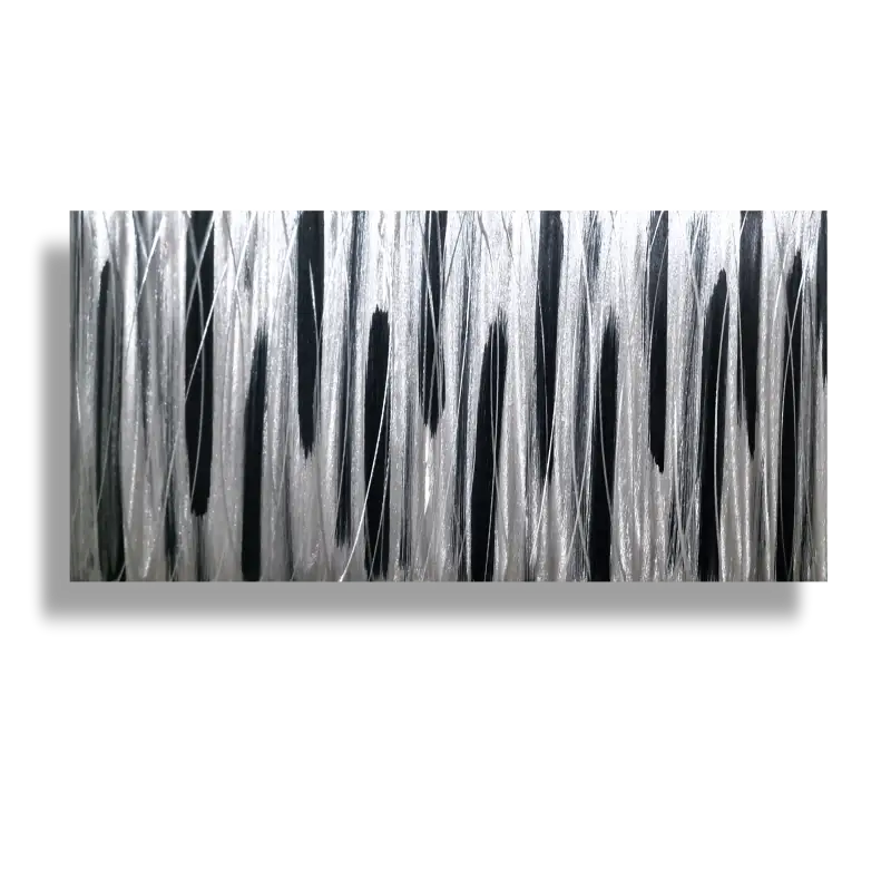 Silver and Black Wall Art Titled Stroke of Brilliance Christopher Henderson