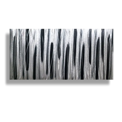 Silver and Black Wall Art Titled Stroke of Brilliance Christopher Henderson