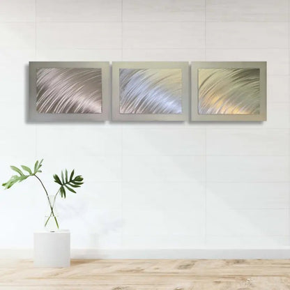 Silver Artwork Titled "Telesto" - Modern Elements Metal Art - MA1001BV1