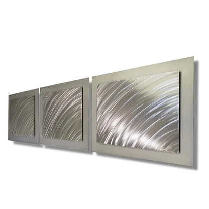 Silver Artwork Titled "Telesto" - Modern Elements Metal Art - MA1001BV1