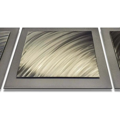 Silver Artwork Titled "Telesto" - Modern Elements Metal Art - MA1001BV1