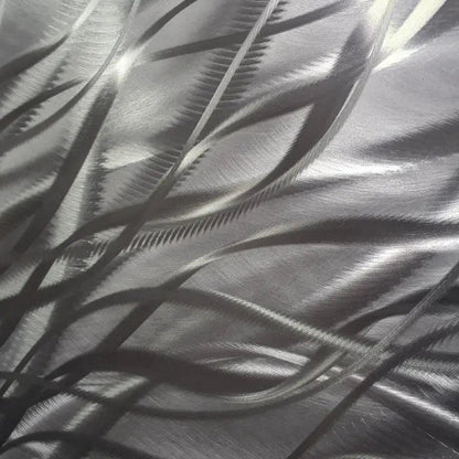 Silver Metal Wall Art Titled "Inbloom" (Silver Edition) - Modern Elements Metal Art - ME4655SX