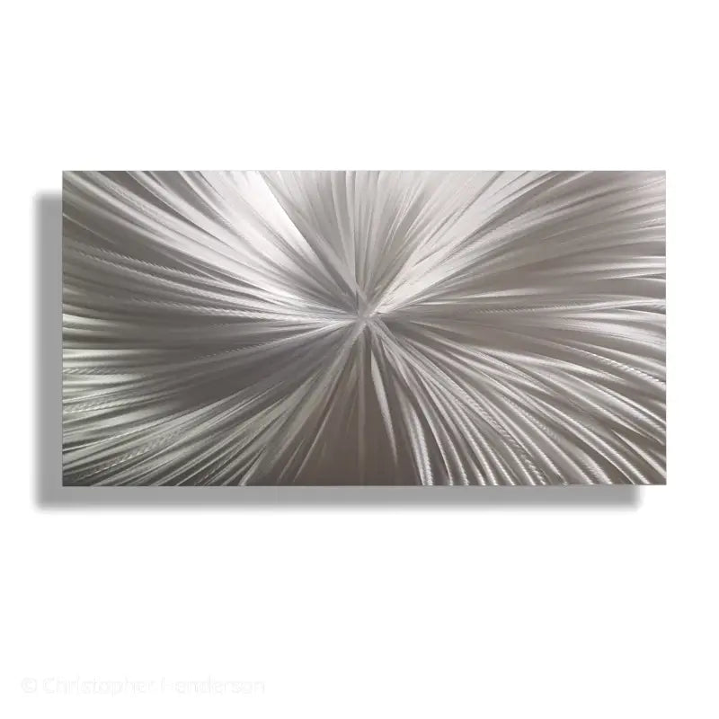 Large Silver Wall Art Titled "Xplosion" - Modern Elements Metal Art