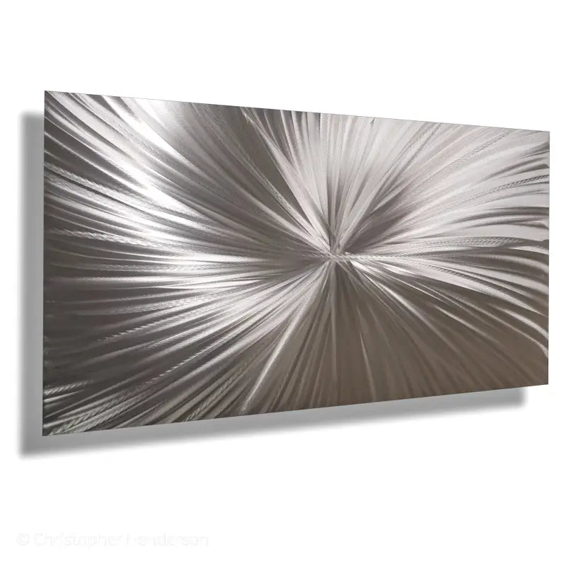 Large Silver Wall Art Titled "Xplosion" - Modern Elements Metal Art