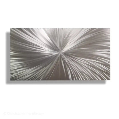 Silver Metal Wall Art Titled "Xplosion" - Modern Elements Metal Art - ME63799PX
