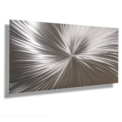 Silver Metal Wall Art Titled "Xplosion" - Modern Elements Metal Art - ME63799PX